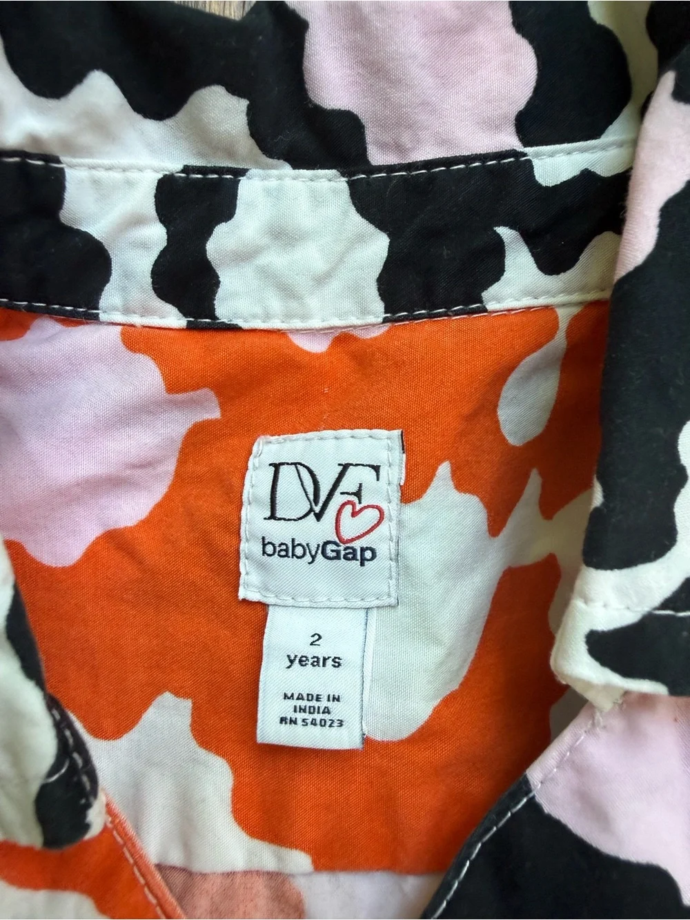DVF x Gap Bold Colors Shirt Dress 2 Years